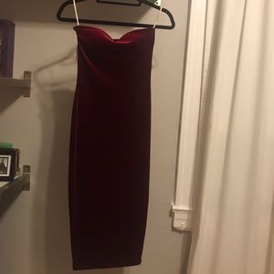 Strapless Bodycon Red Dress